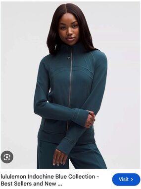 lululemon athletica Indochine Blue Full-Zip Jacket
